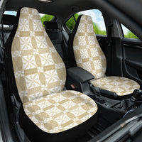 Beige Ngatu Pattern Malo e Lelei Tonga Car Seat Cover LT14 One Size Beige - Polynesian Pride