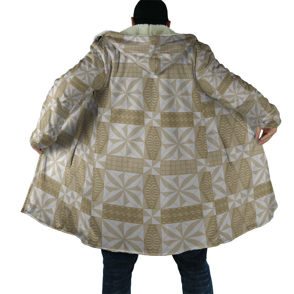 Beige Ngatu Pattern Malo e Lelei Tonga Cloak LT14 - Polynesian Pride