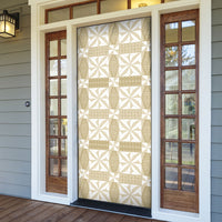 Beige Ngatu Pattern Malo e Lelei Tonga Door Cover LT14 - Polynesian Pride
