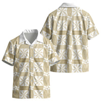 Beige Ngatu Pattern Malo e Lelei Tonga Kid Hawaiian Shirt LT14 - Polynesian Pride