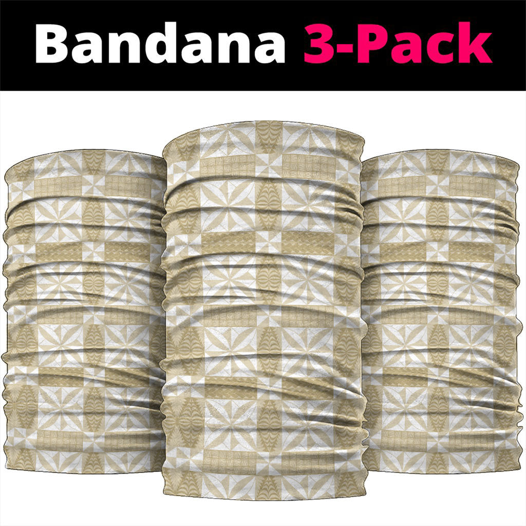 Beige Ngatu Pattern Malo e Lelei Tonga Neck Gaiter LT14 package One Size: 25*50cm Beige - Polynesian Pride