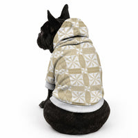 Beige Ngatu Pattern Malo e Lelei Tonga Pet Hoodie LT14 - Polynesian Pride