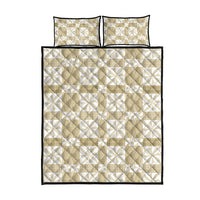 Beige Ngatu Pattern Malo e Lelei Tonga Quilt Bed Set LT14 - Polynesian Pride