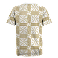 Beige Ngatu Pattern Malo e Lelei Tonga Rugby Jersey LT14 - Polynesian Pride