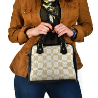 Beige Ngatu Pattern Malo e Lelei Tonga Shoulder Handbag LT14 - Polynesian Pride