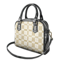 Beige Ngatu Pattern Malo e Lelei Tonga Shoulder Handbag LT14 - Polynesian Pride