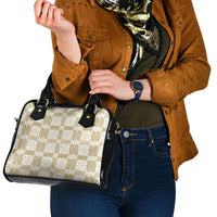Beige Ngatu Pattern Malo e Lelei Tonga Shoulder Handbag LT14 - Polynesian Pride