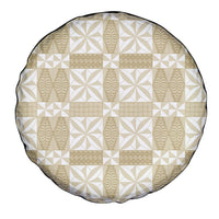 Beige Ngatu Pattern Malo e Lelei Tonga Spare Tire Cover LT14 - Polynesian Pride