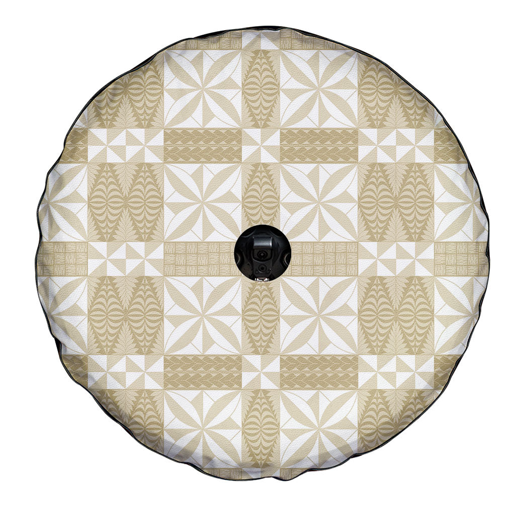 Beige Ngatu Pattern Malo e Lelei Tonga Spare Tire Cover LT14 - Polynesian Pride