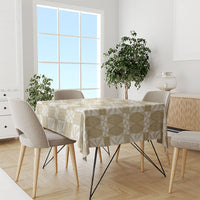 Beige Ngatu Pattern Malo e Lelei Tonga Tablecloth LT14 - Polynesian Pride