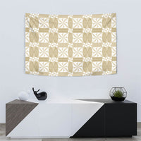 Beige Ngatu Pattern Malo e Lelei Tonga Tapestry LT14 - Polynesian Pride