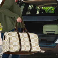 Beige Ngatu Pattern Malo e Lelei Tonga Travel Bag LT14 - Polynesian Pride