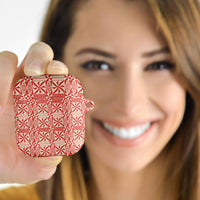 Red Ngatu Pattern Malo e Lelei Tonga AirPods Case LT14 - Polynesian Pride