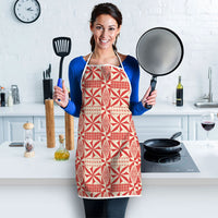Red Ngatu Pattern Malo e Lelei Tonga Apron LT14 - Polynesian Pride
