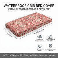 Red Ngatu Pattern Malo e Lelei Tonga Baby Bed Cover LT14 - Polynesian Pride