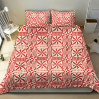 Red Ngatu Pattern Malo e Lelei Tonga Bedding Set LT14 - Polynesian Pride