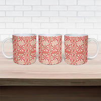 Red Ngatu Pattern Malo e Lelei Tonga Ceramic Mug LT14 - Polynesian Pride