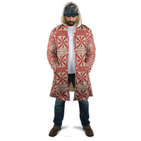 Red Ngatu Pattern Malo e Lelei Tonga Cloak LT14 - Polynesian Pride