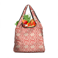 Red Ngatu Pattern Malo e Lelei Tonga Grocery Bag LT14 1-pack One Size Red - Polynesian Pride
