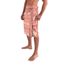Red Ngatu Pattern Malo e Lelei Tonga Lavalava LT14 - Polynesian Pride