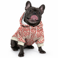 Red Ngatu Pattern Malo e Lelei Tonga Pet Hoodie LT14 - Polynesian Pride