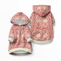 Red Ngatu Pattern Malo e Lelei Tonga Pet Hoodie LT14 Pullover Red - Polynesian Pride