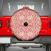 Red Ngatu Pattern Malo e Lelei Tonga Spare Tire Cover LT14 - Polynesian Pride