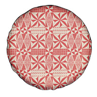 Red Ngatu Pattern Malo e Lelei Tonga Spare Tire Cover LT14 - Polynesian Pride