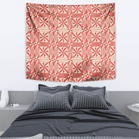 Red Ngatu Pattern Malo e Lelei Tonga Tapestry LT14 - Polynesian Pride