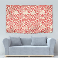 Red Ngatu Pattern Malo e Lelei Tonga Tapestry LT14 - Polynesian Pride
