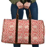 Red Ngatu Pattern Malo e Lelei Tonga Travel Bag LT14 Red - Polynesian Pride
