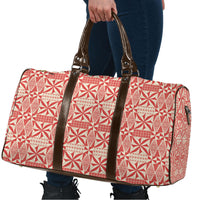 Red Ngatu Pattern Malo e Lelei Tonga Travel Bag LT14 - Polynesian Pride