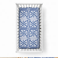 Blue Ngatu Pattern Malo e Lelei Tonga Baby Bed Cover LT14 28 × 52 in Blue - Polynesian Pride