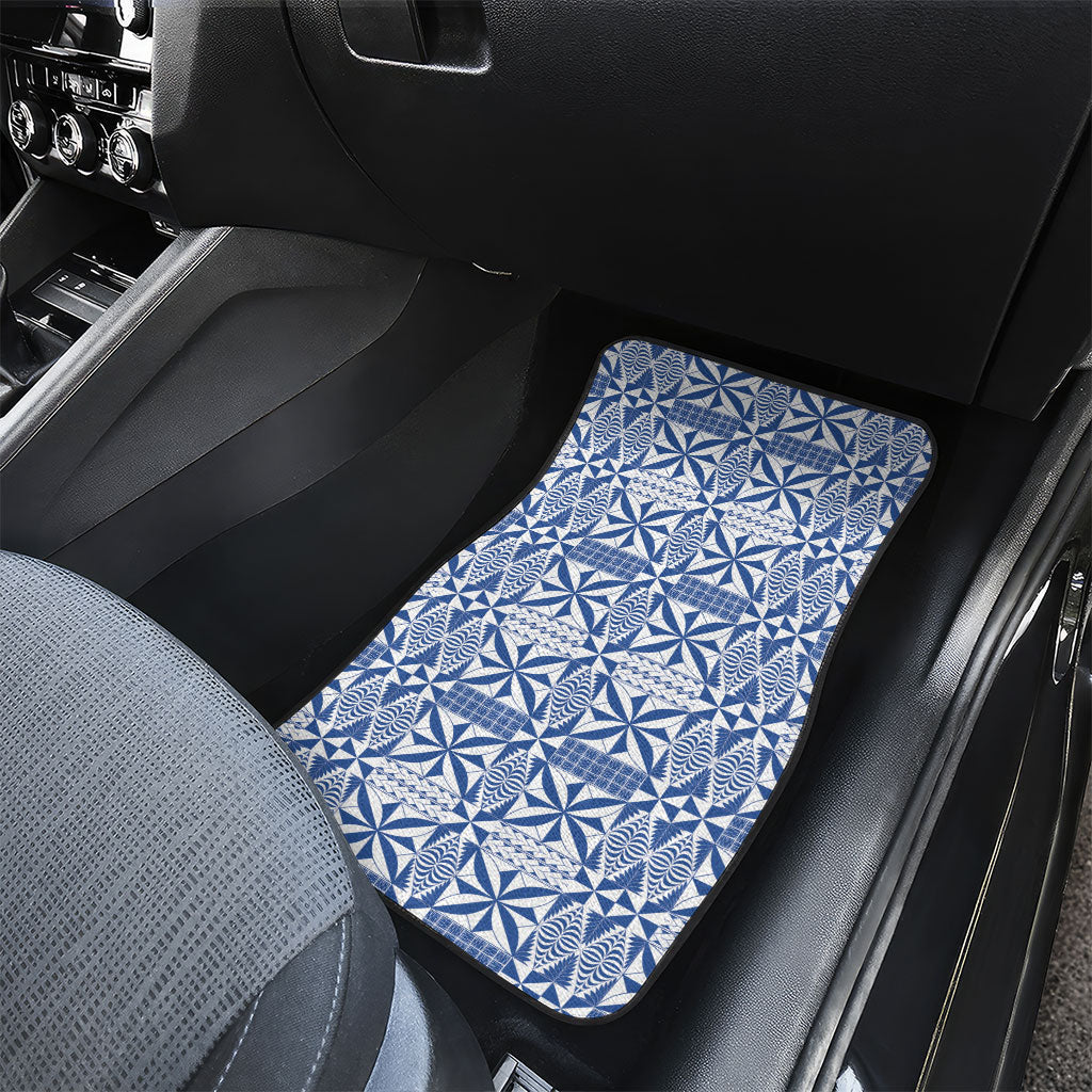 Blue Ngatu Pattern Malo e Lelei Tonga Car Mats LT14 - Polynesian Pride