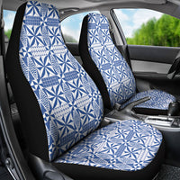 Blue Ngatu Pattern Malo e Lelei Tonga Car Seat Cover LT14 - Polynesian Pride