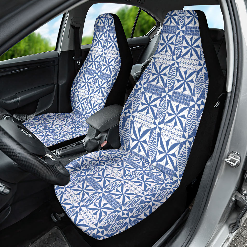 Blue Ngatu Pattern Malo e Lelei Tonga Car Seat Cover LT14 - Polynesian Pride
