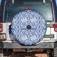 Blue Ngatu Pattern Malo e Lelei Tonga Spare Tire Cover LT14 Blue - Polynesian Pride