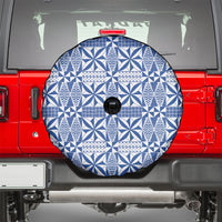 Blue Ngatu Pattern Malo e Lelei Tonga Spare Tire Cover LT14 - Polynesian Pride