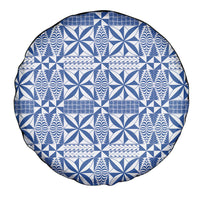 Blue Ngatu Pattern Malo e Lelei Tonga Spare Tire Cover LT14 - Polynesian Pride