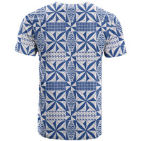 Blue Ngatu Pattern Malo e Lelei Tonga T Shirt LT14 - Polynesian Pride