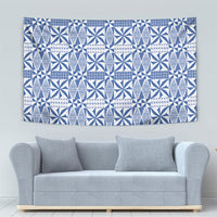 Blue Ngatu Pattern Malo e Lelei Tonga Tapestry LT14 - Polynesian Pride