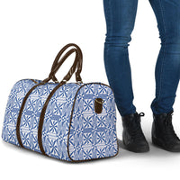 Blue Ngatu Pattern Malo e Lelei Tonga Travel Bag LT14 - Polynesian Pride