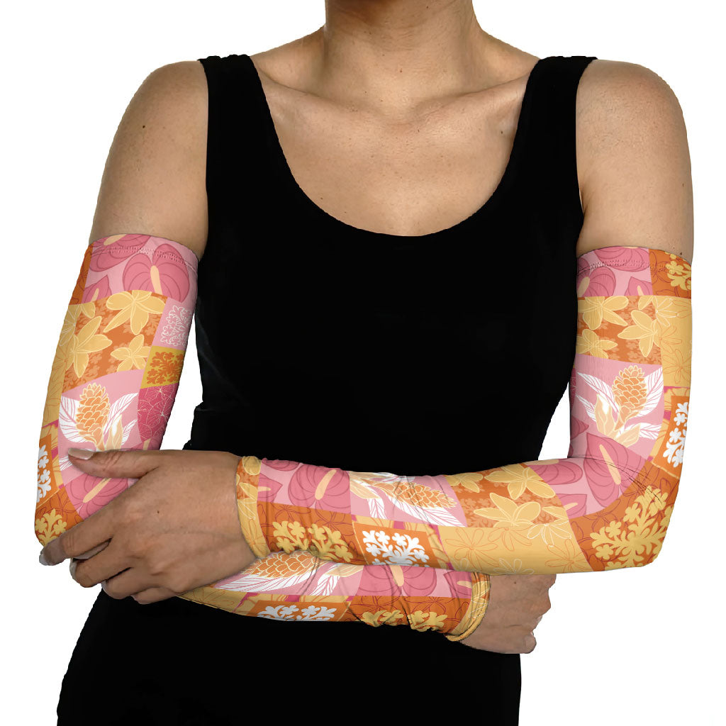 Aloha Hawaii Quilt Floral Patchwork Style Arm Sleeves LT14 - Polynesian Pride