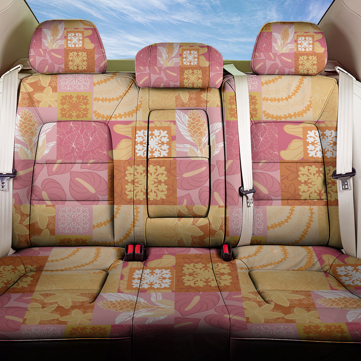 Aloha Hawaii Quilt Floral Patchwork Style Back Car Seat Cover