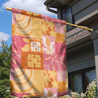 Aloha Hawaii Quilt Floral Patchwork Style Garden Flag