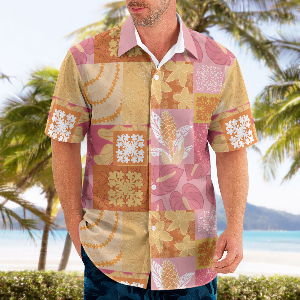 Aloha Hawaii Quilt Floral Patchwork Style Hawaiian Shirt LT14 - Polynesian Pride