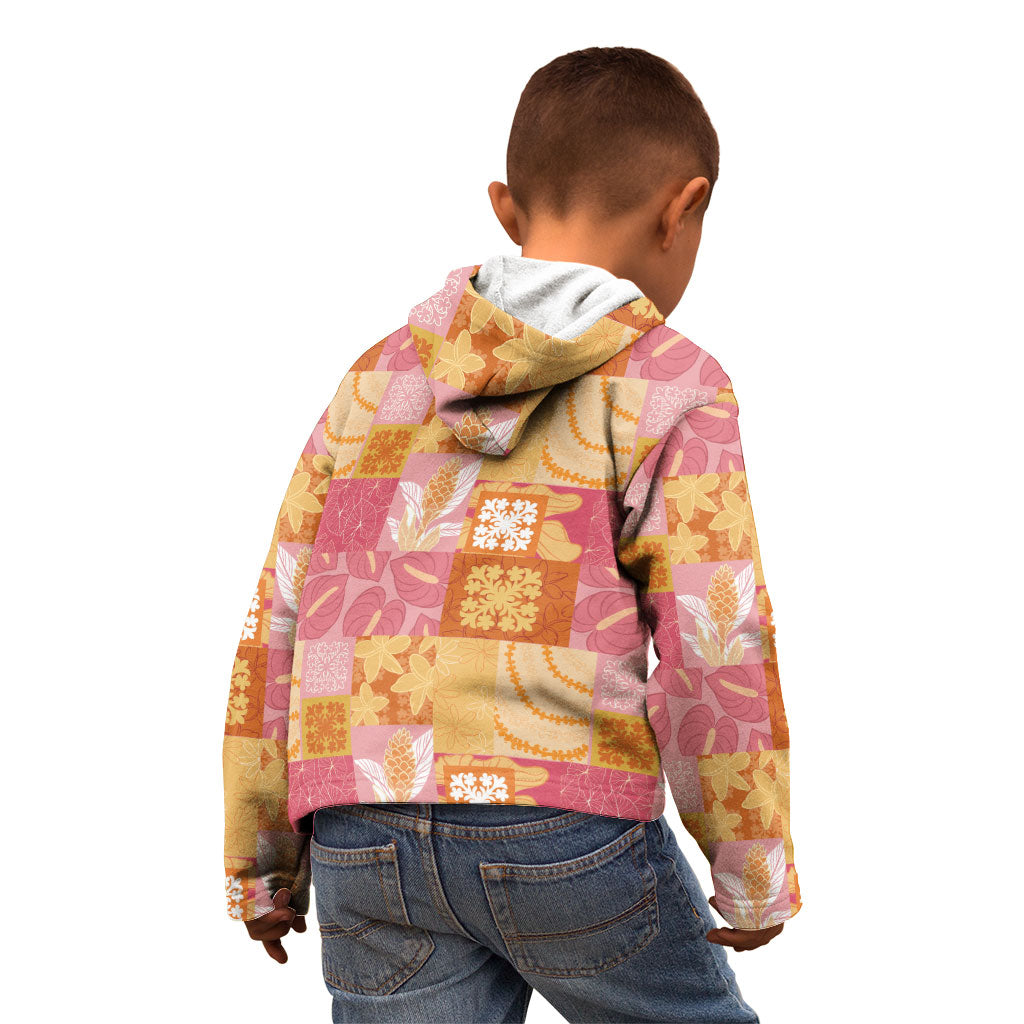 Aloha Hawaii Quilt Floral Patchwork Style Kid Hoodie LT14 - Polynesian Pride