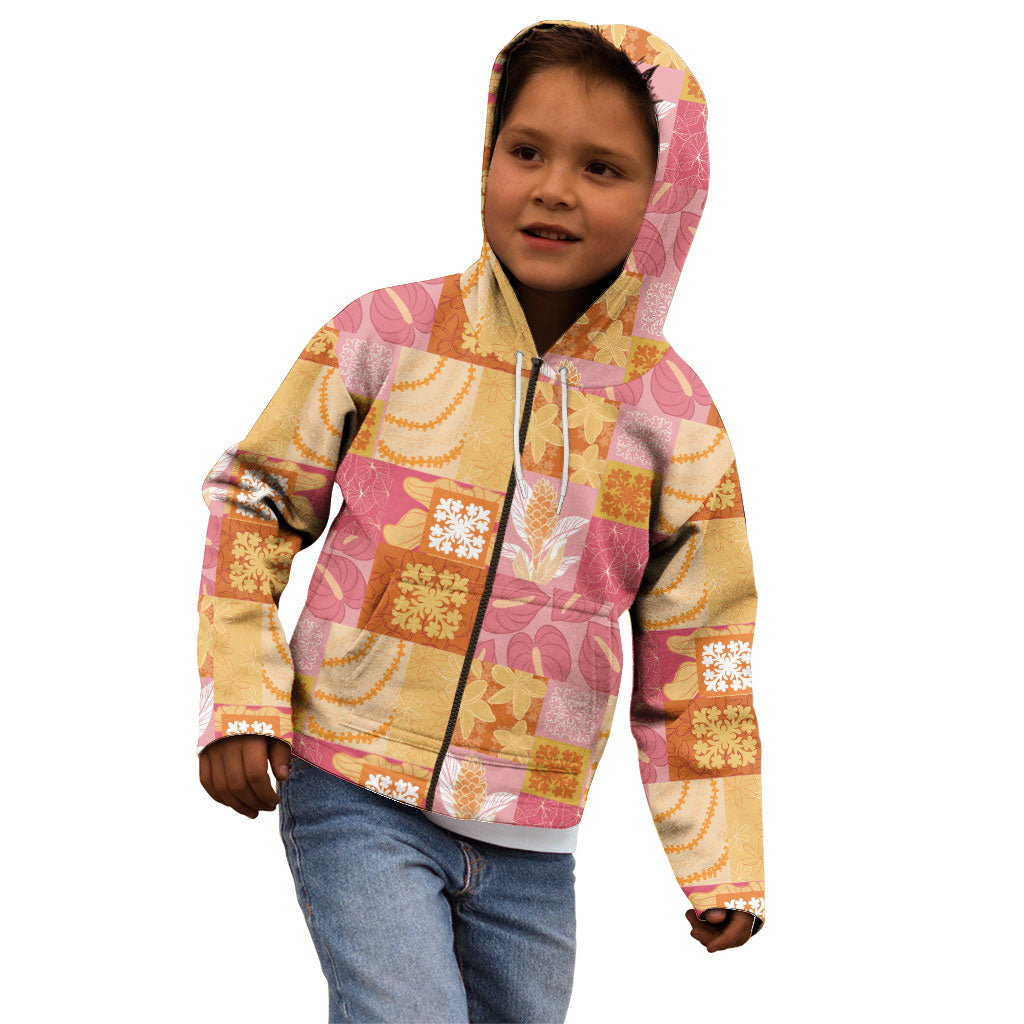 Aloha Hawaii Quilt Floral Patchwork Style Kid Hoodie LT14 - Polynesian Pride