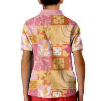 Aloha Hawaii Quilt Floral Patchwork Style Kid Polo Shirt LT14 - Polynesian Pride