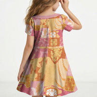 Aloha Hawaii Quilt Floral Patchwork Style Kid Short Sleeve Dress LT14 - Polynesian Pride